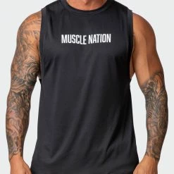 Muscle Nation Burly Training Tank - Black Mens
