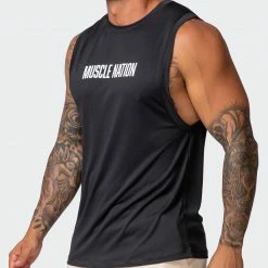 Muscle Nation Burly Training Tank - Black Mens