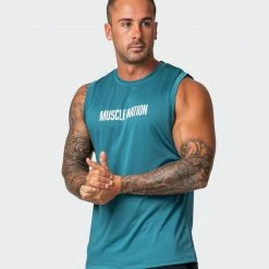Muscle Nation Mens Burly Training Tank - Deep Teal