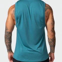 Muscle Nation Mens Burly Training Tank - Deep Teal