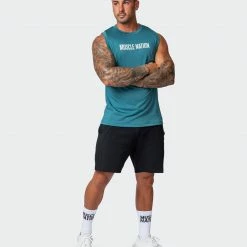 Muscle Nation Mens Burly Training Tank - Deep Teal