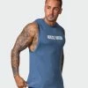 Muscle Nation Mens Burly Training Tank - Denim Blue