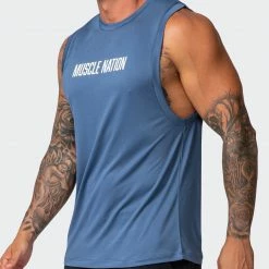 Muscle Nation Mens Burly Training Tank - Denim Blue 11 Muscle Nation Mens Burly Training Tank - Denim Blue