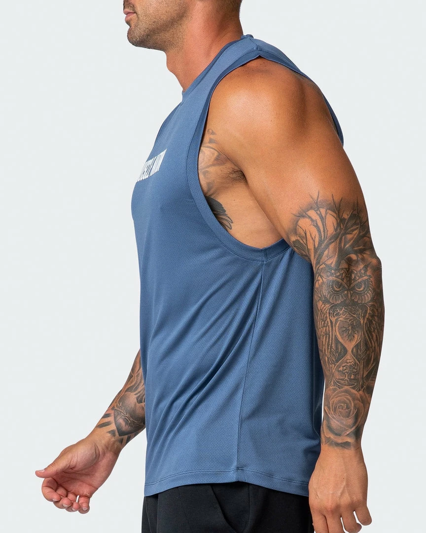 Muscle Nation Mens Burly Training Tank - Denim Blue 6 Muscle Nation Mens Burly Training Tank - Denim Blue