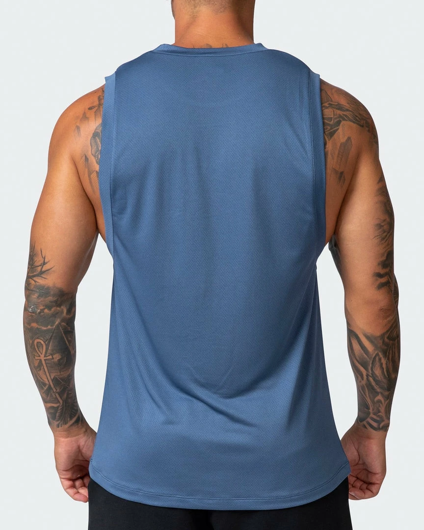 Muscle Nation Mens Burly Training Tank - Denim Blue 8 Muscle Nation Mens Burly Training Tank - Denim Blue