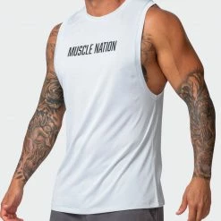 Muscle Nation Burly Training Tank - Light Grey Mens 11 Muscle Nation Burly Training Tank - Light Grey Mens