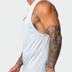Muscle Nation Burly Training Tank - Light Grey Mens 12 Muscle Nation Burly Training Tank - Light Grey Mens
