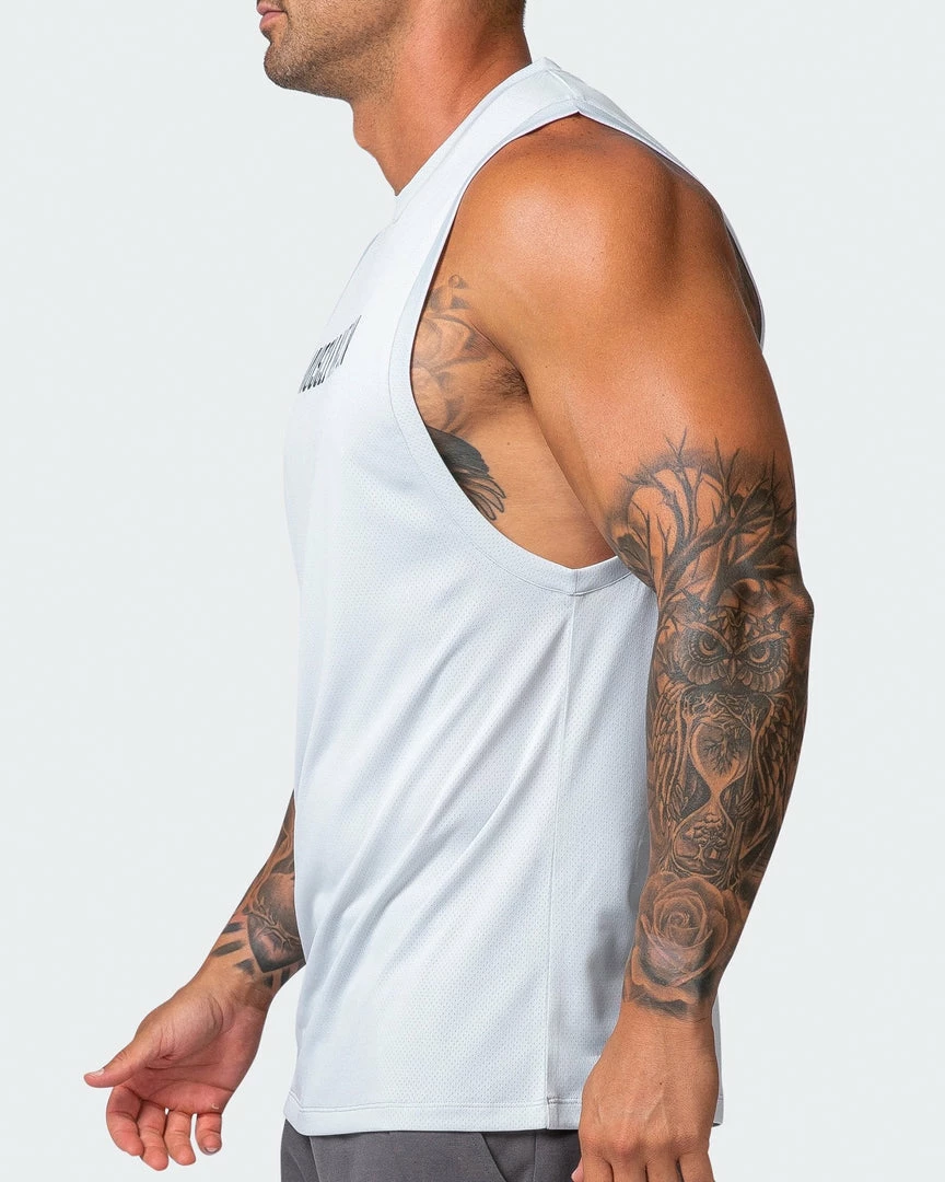 Muscle Nation Burly Training Tank - Light Grey Mens 6 Muscle Nation Burly Training Tank - Light Grey Mens