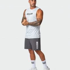Muscle Nation Burly Training Tank - Light Grey Mens 15 Muscle Nation Burly Training Tank - Light Grey Mens