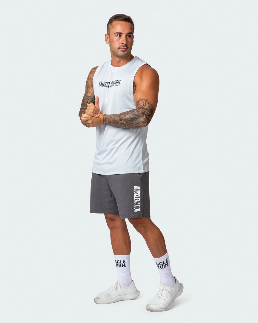 Muscle Nation Burly Training Tank - Light Grey Mens 9 Muscle Nation Burly Training Tank - Light Grey Mens