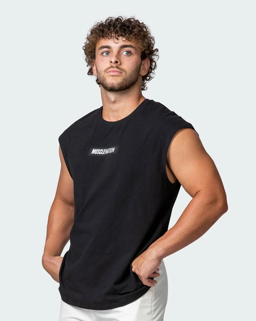 Muscle Nation Sleeveless Tee - Black 30% EOFY SALE 3 Muscle Nation Sleeveless Tee - Black 30% EOFY SALE