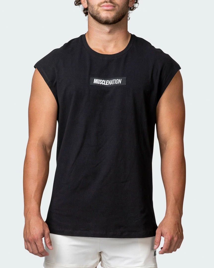 Muscle Nation Sleeveless Tee - Black 30% EOFY SALE 4 Muscle Nation Sleeveless Tee - Black 30% EOFY SALE