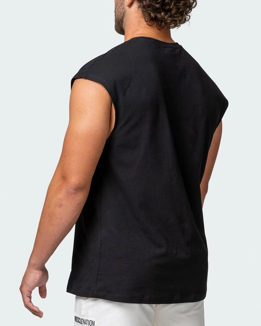 Muscle Nation Sleeveless Tee - Black 30% EOFY SALE 6 Muscle Nation Sleeveless Tee - Black 30% EOFY SALE