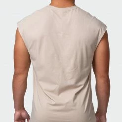 Muscle Nation Sleeveless Tee - Bone 30% EOFY SALE