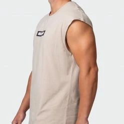 Muscle Nation Sleeveless Tee - Bone 30% EOFY SALE