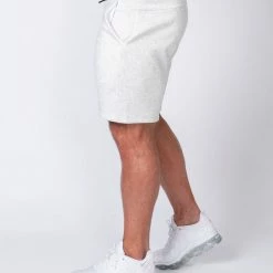 Muscle Nation Mens Casual Shorts - White Marl