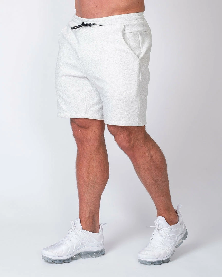 Muscle Nation Mens Casual Shorts - White Marl 5 Muscle Nation Mens Casual Shorts - White Marl