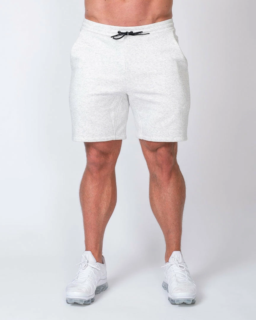 Muscle Nation Mens Casual Shorts - White Marl 6 Muscle Nation Mens Casual Shorts - White Marl