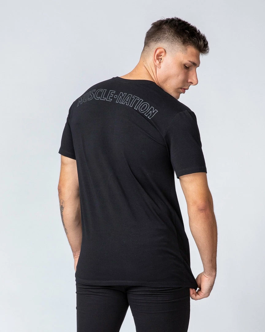 Muscle Nation Mens Classic MN Tee - Black 5 Muscle Nation Mens Classic MN Tee - Black