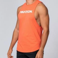 Muscle Nation Mens Drop Arm Tank - Hot Coral 15 Muscle Nation Mens Drop Arm Tank - Hot Coral