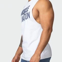 Muscle Nation Duo Branded Tank - White Marl