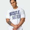 Muscle Nation Duo Branded Tee - White Marl In The Limelight 2 Muscle Nation Duo Branded Tee - White Marl In The Limelight