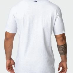Muscle Nation Duo Branded Tee - White Marl In The Limelight