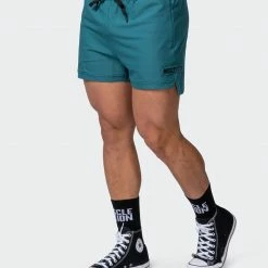Muscle Nation 30% EOFY SALE Mens Elevate Active Shorts - Deep Teal