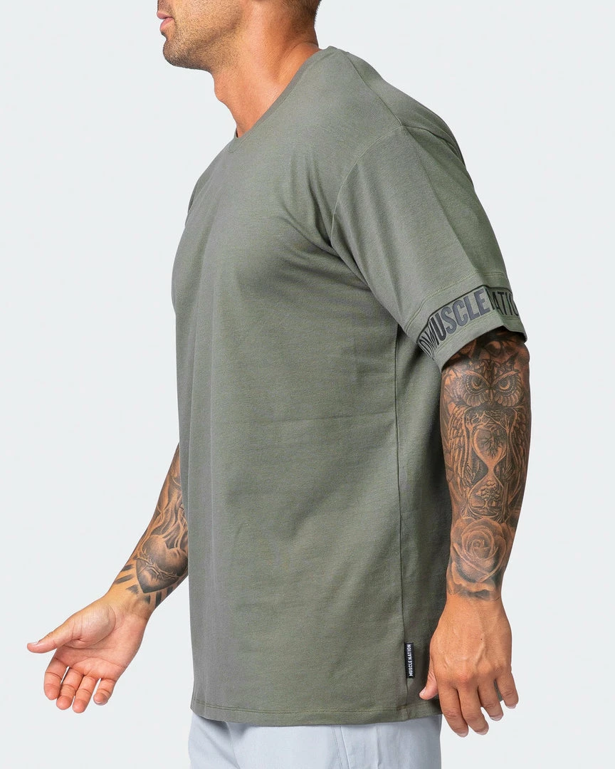 Muscle Nation Exceptional Dual Tee - Army Green 6 Muscle Nation Exceptional Dual Tee - Army Green