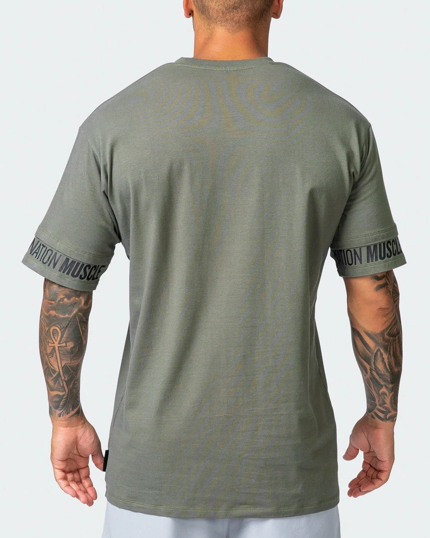 Muscle Nation Exceptional Dual Tee - Army Green 8 Muscle Nation Exceptional Dual Tee - Army Green