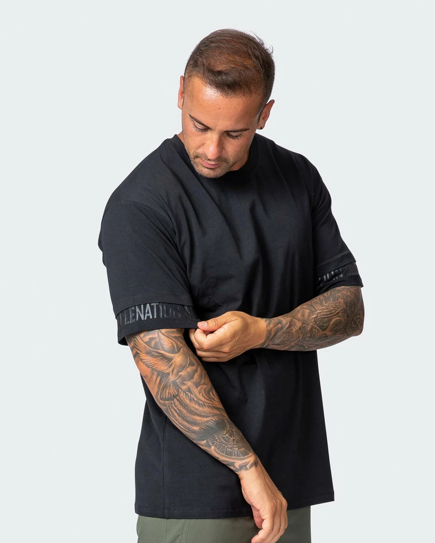 Muscle Nation 30% EOFY SALE Exceptional Dual Tee - Black 3 Muscle Nation 30% EOFY SALE Exceptional Dual Tee - Black