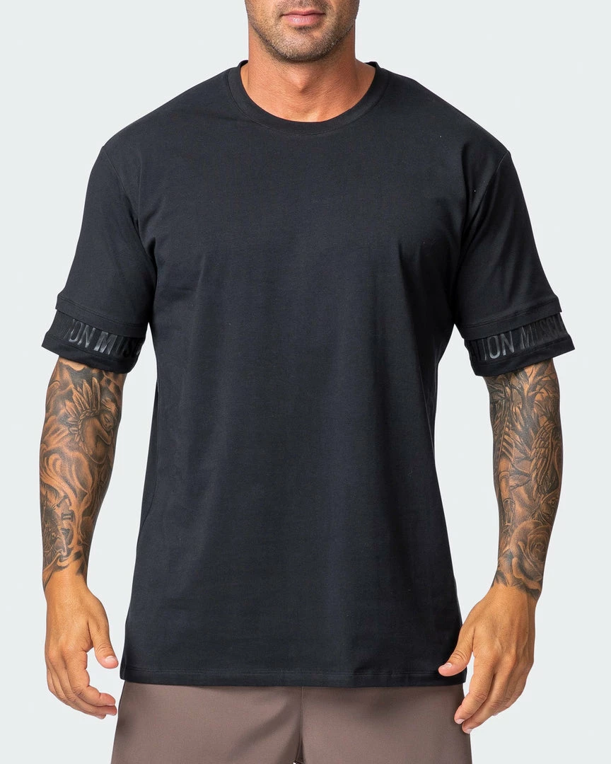Muscle Nation 30% EOFY SALE Exceptional Dual Tee - Black 4 Muscle Nation 30% EOFY SALE Exceptional Dual Tee - Black