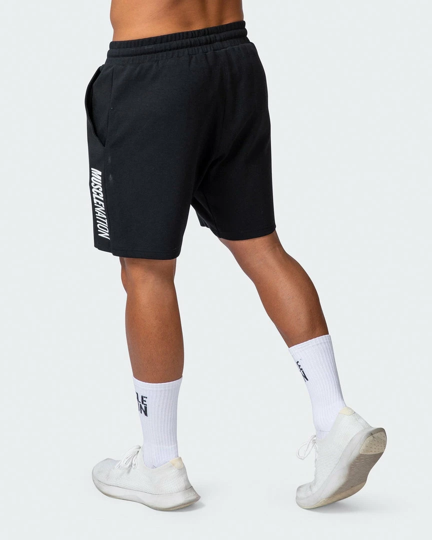 Muscle Nation Mens Laid Back Shorts - Black 8 Muscle Nation Mens Laid Back Shorts - Black