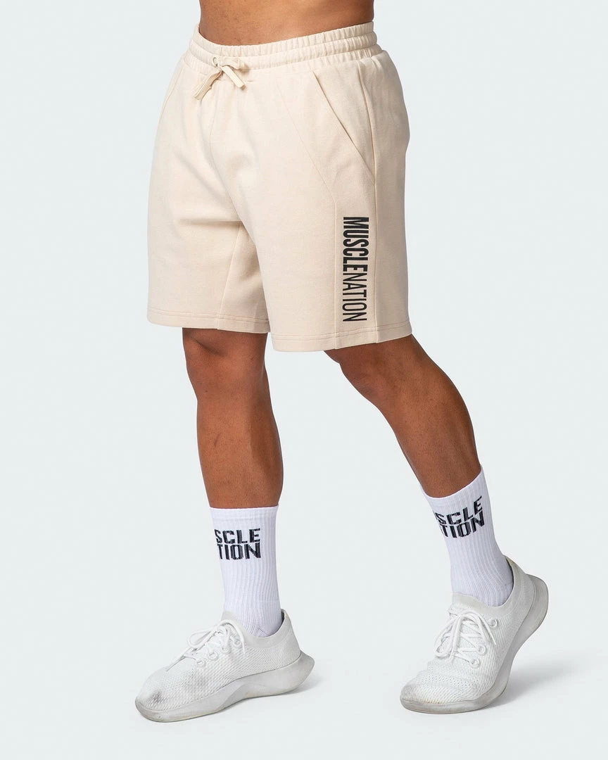 Muscle Nation Laid Back Shorts - Buff 5 Muscle Nation Laid Back Shorts - Buff