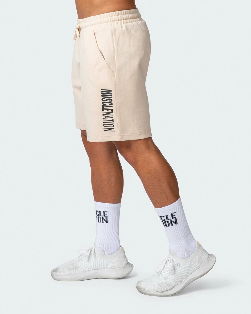 Muscle Nation Laid Back Shorts - Buff 6 Muscle Nation Laid Back Shorts - Buff