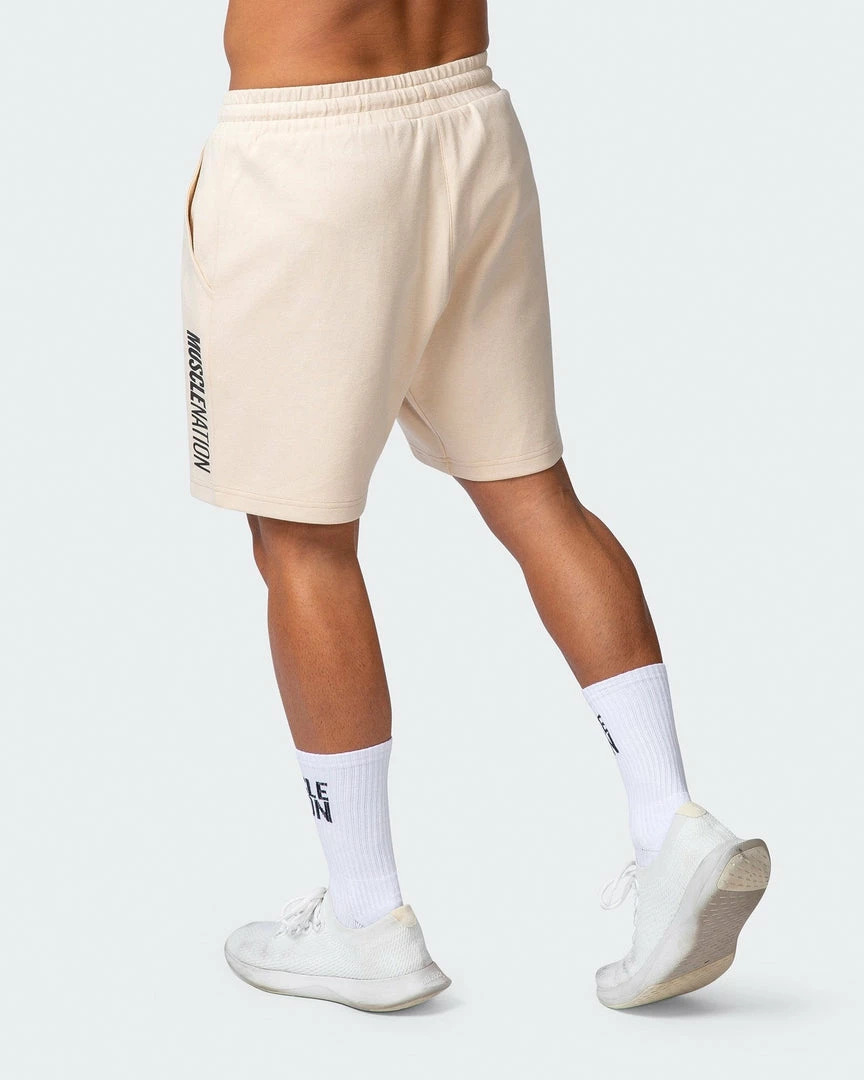 Muscle Nation Laid Back Shorts - Buff 8 Muscle Nation Laid Back Shorts - Buff