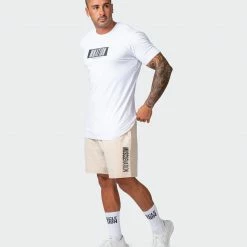 Muscle Nation Laid Back Shorts - Buff 17 Muscle Nation Laid Back Shorts - Buff