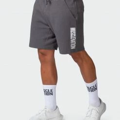 Muscle Nation Mens Laid Back Shorts - Charcoal
