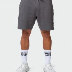 Muscle Nation Mens Laid Back Shorts - Charcoal