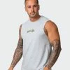 Muscle Nation Leopard Eyes Vintage Tank - Washed Light Grey Marl Mens 1 Muscle Nation Leopard Eyes Vintage Tank - Washed Light Grey Marl Mens