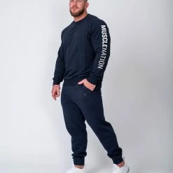 Muscle Nation Lightweight Long Sleeve - Navy Winter 13 Muscle Nation Lightweight Long Sleeve - Navy Winter