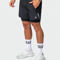 Muscle Nation Max Distance Shorts - Black