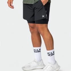 Muscle Nation Max Distance Shorts - Black