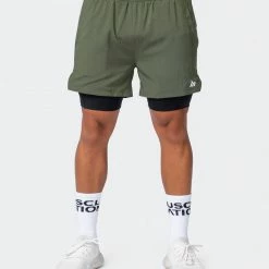 Muscle Nation Max Distance Shorts - Dark Khaki 30% EOFY SALE 12 Muscle Nation Max Distance Shorts - Dark Khaki 30% EOFY SALE