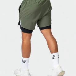 Muscle Nation Max Distance Shorts - Dark Khaki 30% EOFY SALE 15 Muscle Nation Max Distance Shorts - Dark Khaki 30% EOFY SALE