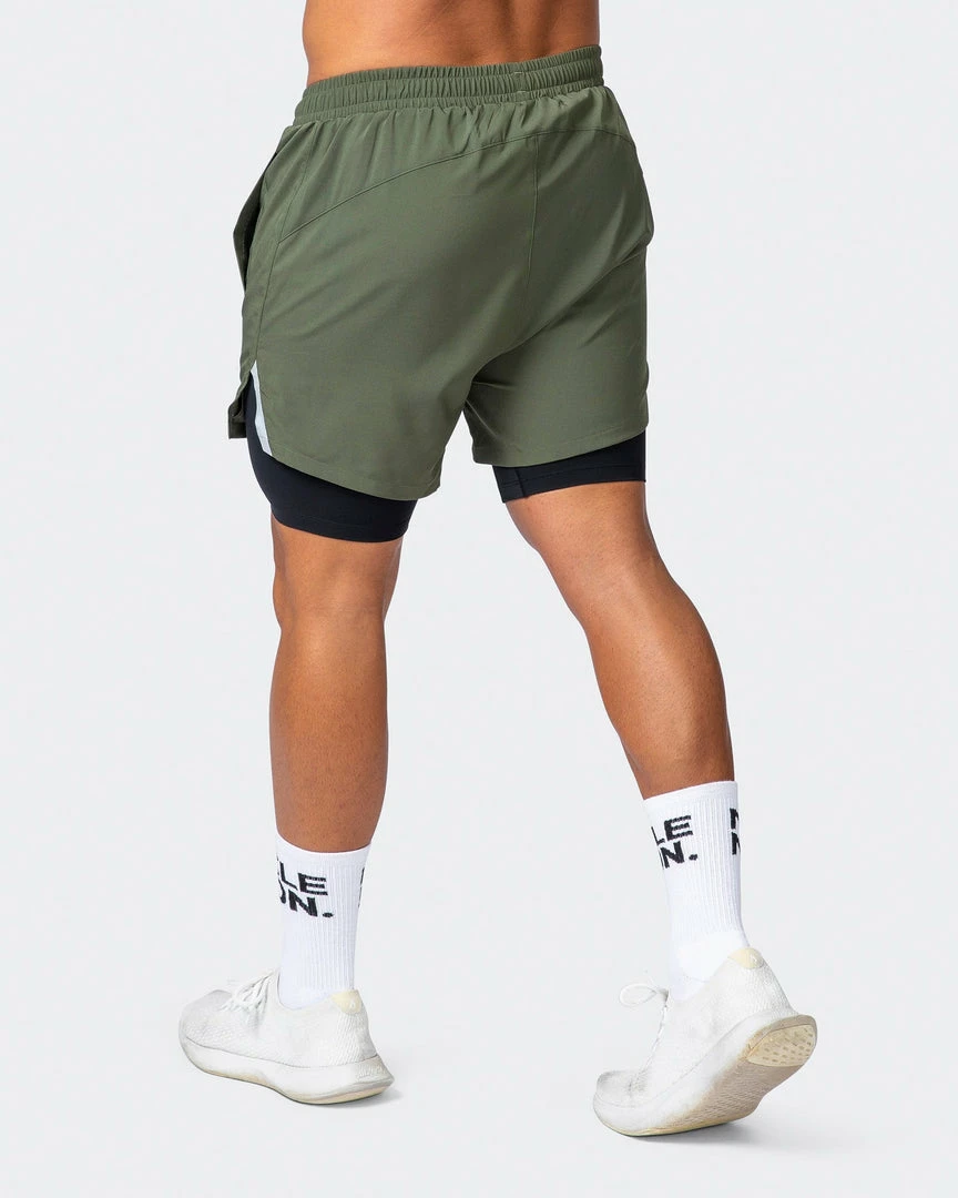 Muscle Nation Max Distance Shorts - Dark Khaki 30% EOFY SALE 8 Muscle Nation Max Distance Shorts - Dark Khaki 30% EOFY SALE