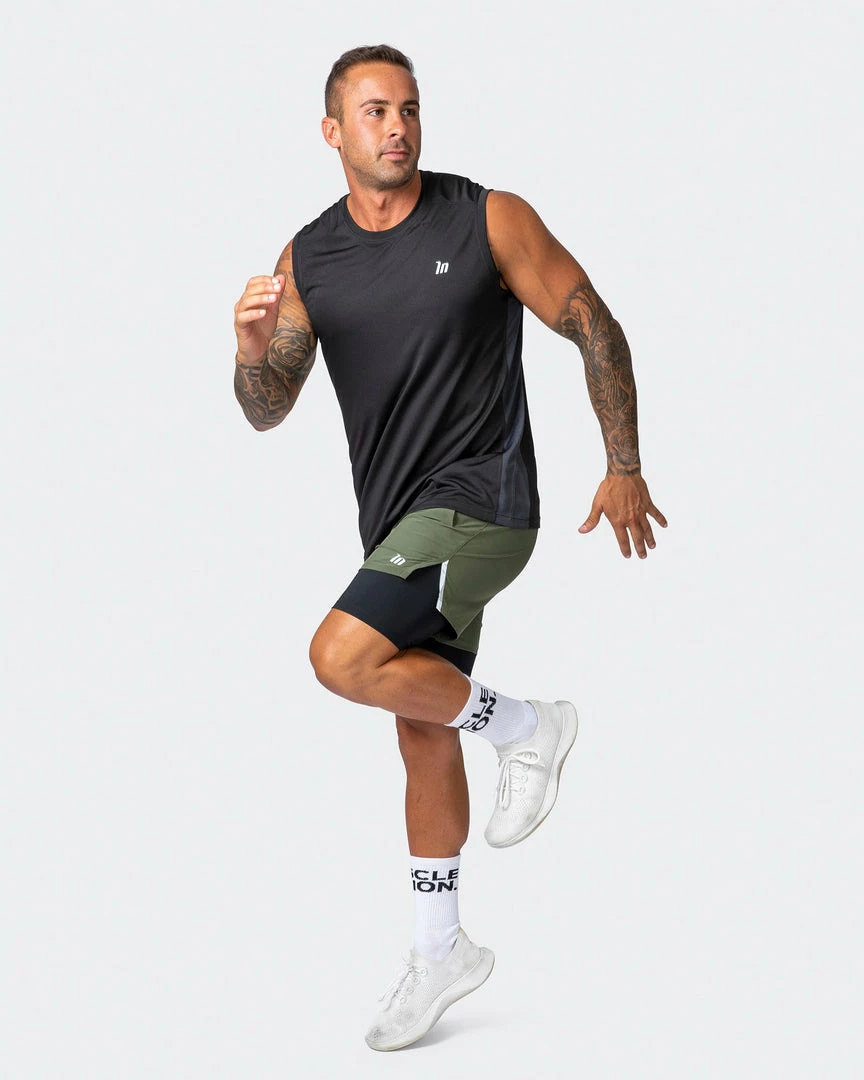 Muscle Nation Max Distance Shorts - Dark Khaki 30% EOFY SALE 10 Muscle Nation Max Distance Shorts - Dark Khaki 30% EOFY SALE