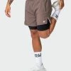 Muscle Nation Max Distance Shorts - Dark Taupe 2 Muscle Nation Max Distance Shorts - Dark Taupe