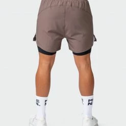 Muscle Nation Max Distance Shorts - Dark Taupe