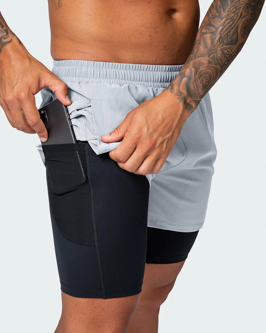 Muscle Nation Max Distance Shorts - Quiet Grey 4 Muscle Nation Max Distance Shorts - Quiet Grey